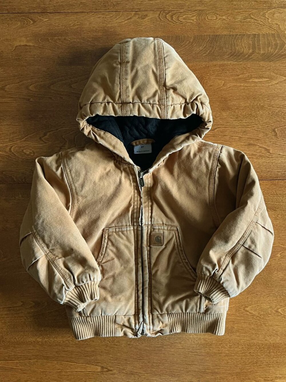 Carhartt tan canvas jacket 3T